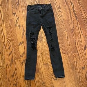 Black skinny jeans from American Eagle